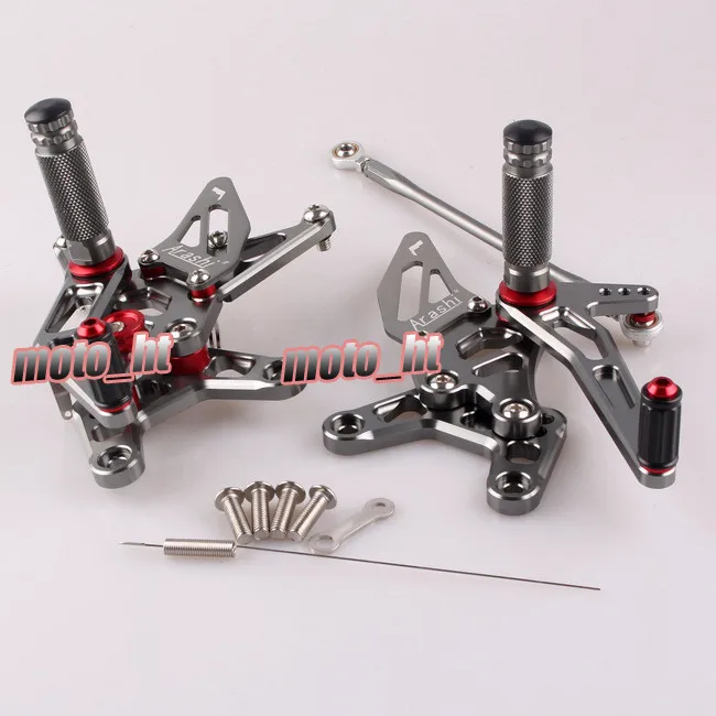 GZYF CNC регулируемый задний комплект для мотоцикла ножек Kawasaki 2007 2008 Ninja ZX6R серый|rear