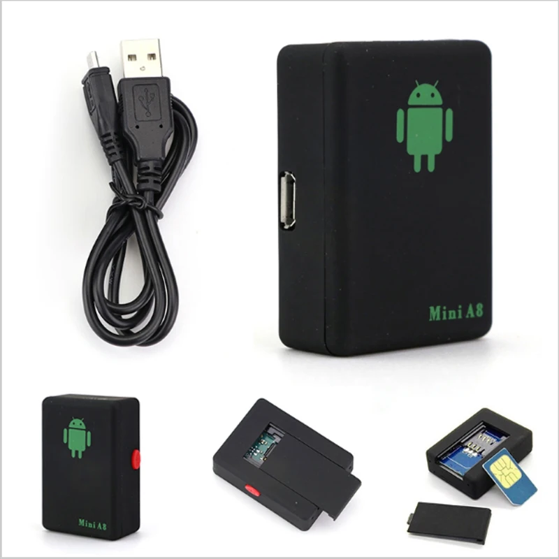 Мини-трекер A8 LBS GSM Global Time GSM/LBS/GPRS отслеживающее устройство с кнопкой SOS для