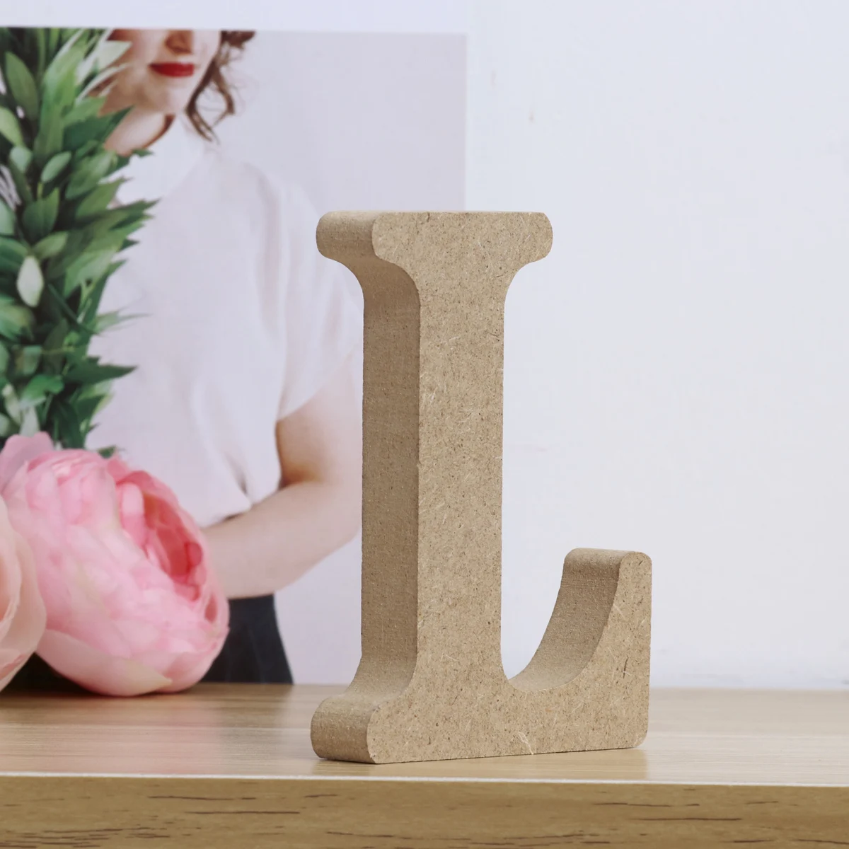 Деревянные буквы алфавита доска Дерево DIY украшения для искусства ремесло стены дома офиса Свадебная вечеринка в честь Дня Рождения - Цвет: As pic