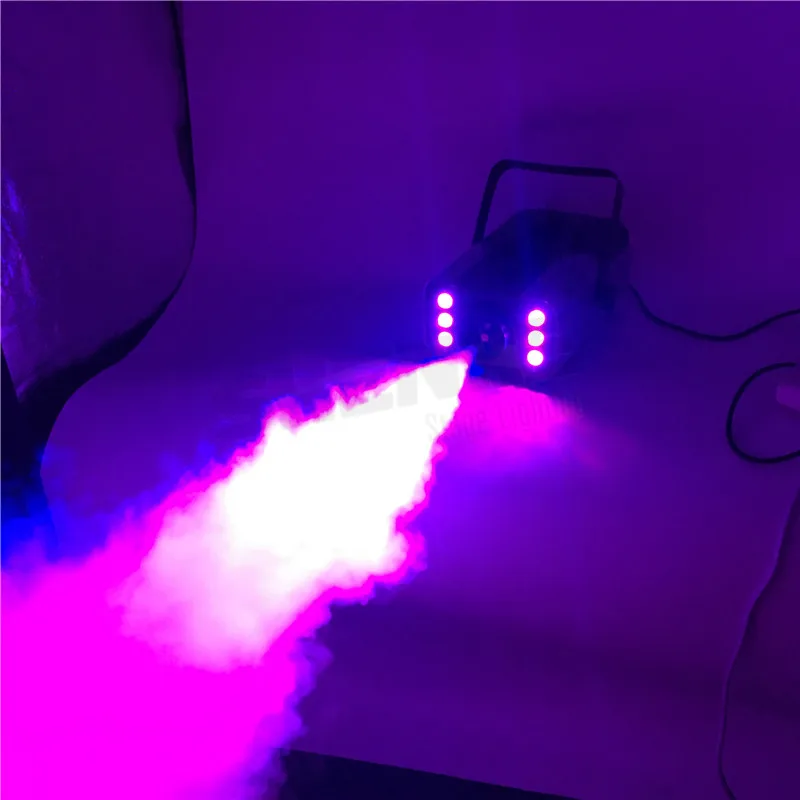 Мини машина для тумана с дистанционным управлением 900 Вт RGB 3 в 1 профессиональные