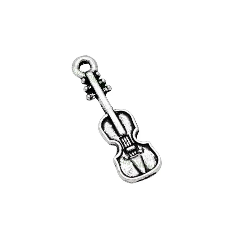 

150pcs- Antique Tibetan Silver Violin Charms Pendant 24x7mm