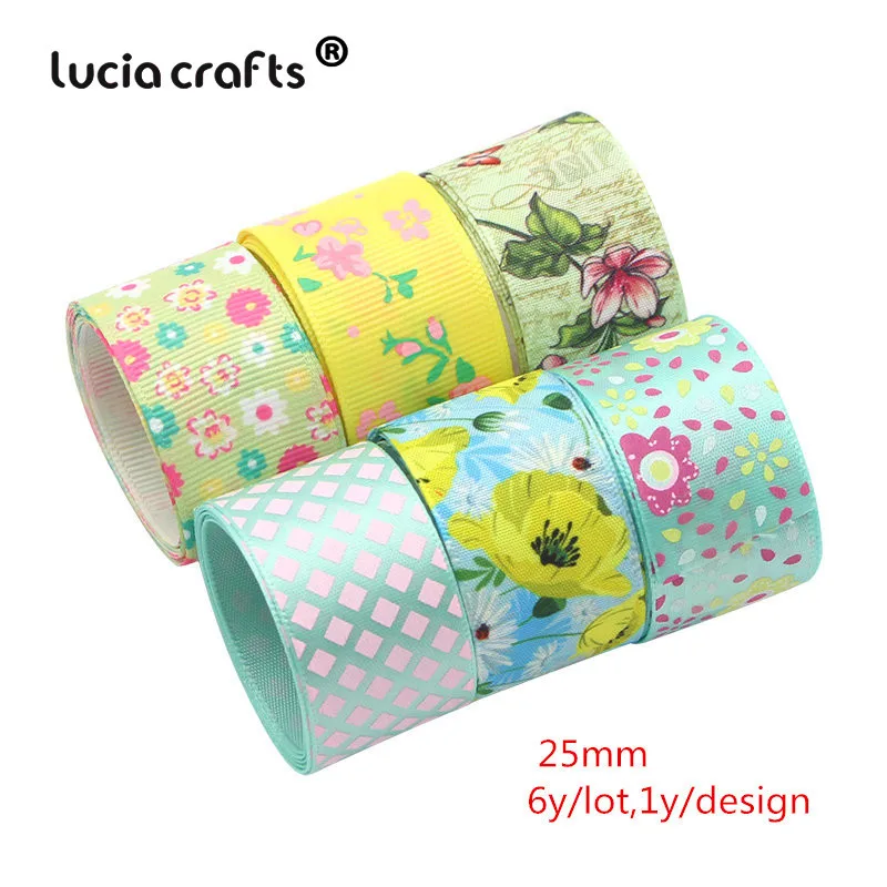 040054288 Style20 6y Lucia crafts 6 ярдов много вариантов печатные корсажные ленты лук Ремесло DIY Швейные материалы ручной работы аксессуары S0309 - Цвет: 040054288 Style20 6y