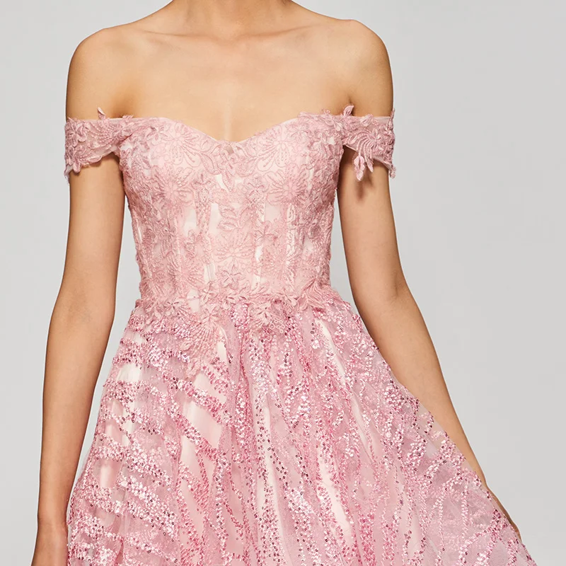 Женское платье для выпускного Tanpell элегантное трапециевидного силуэта с