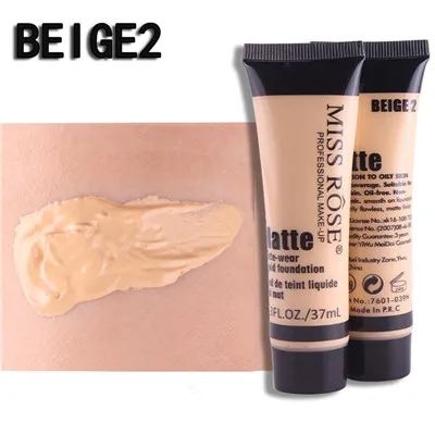 BEIGE 2 Miss Rose Профессиональный тональный крем жидкий матовый макияж водонепроницаемый консилер для лица основа косметика для ремонта лица макияж TSLM1 - Цвет: BEIGE 2