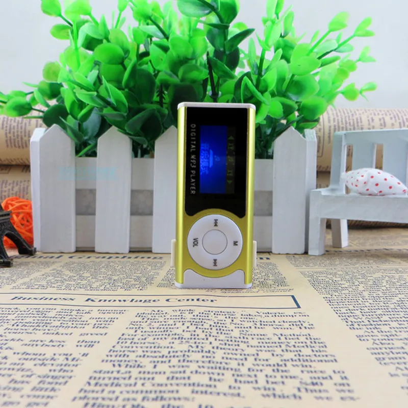 2019 блестящий мини USB Клип ЖК-экран MP3 медиаплеер Поддержка 16 Гб внешний Micro SD для