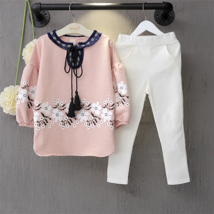 2016 Новый комплект одежды с вышивкой для маленьких девочек детская верхняя одежда
