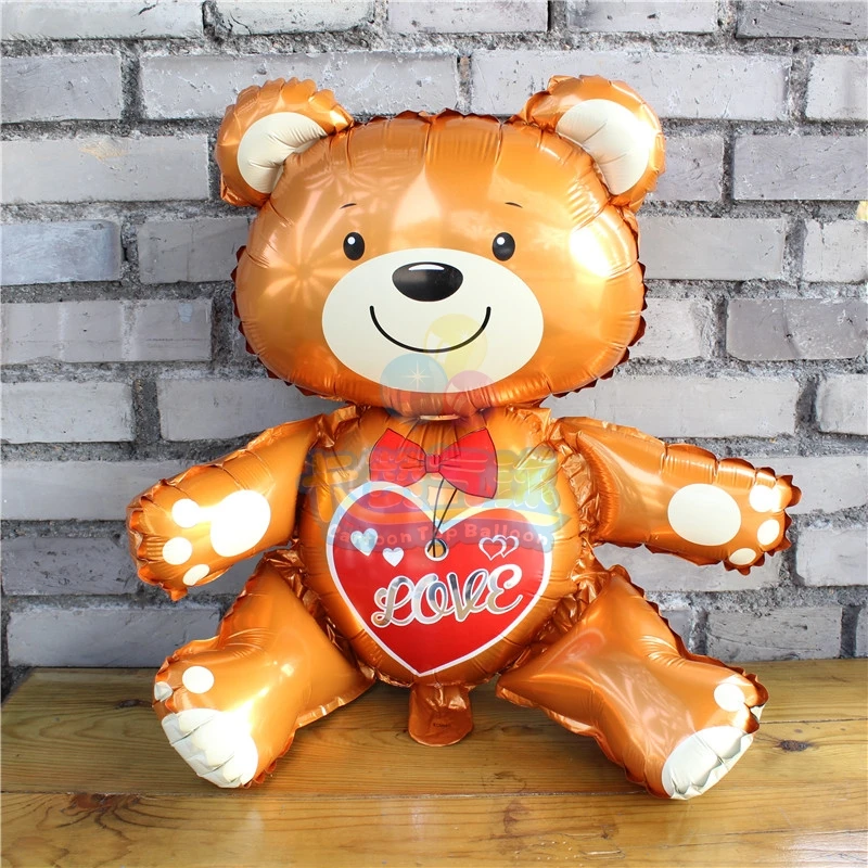 Большие 3D шары из фольги медведя детские игрушки воздушные с днем рождения