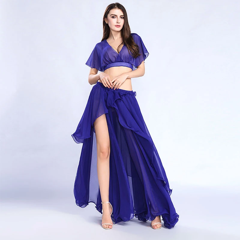 Oriental Dance Dress For Women Sexy Top+Skirt Suit Bollywood Professional Practice Swing BellyDance DanceWear BL1530 | Тематическая