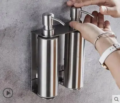 

Двойной диспенсер для мыла из нержавеющей стали