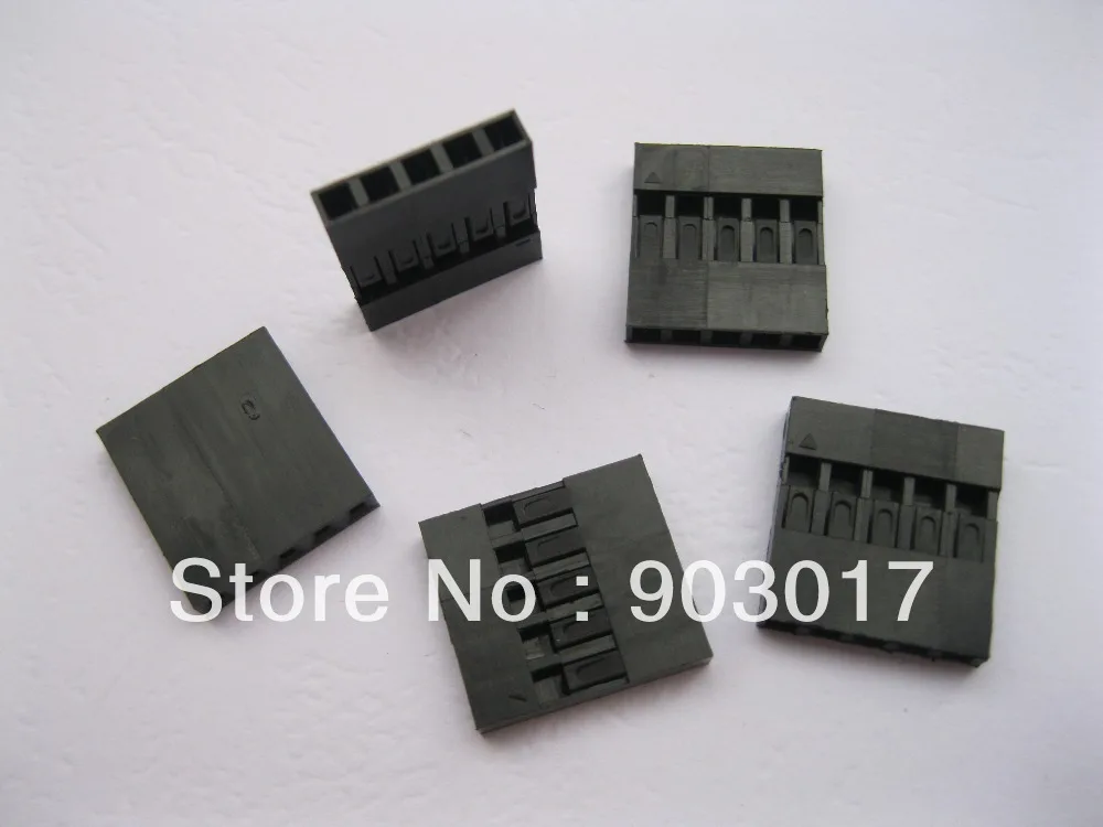 500 шт. соединительный провод женский корпус 5 контактный разъем шаг 2 54 мм черный