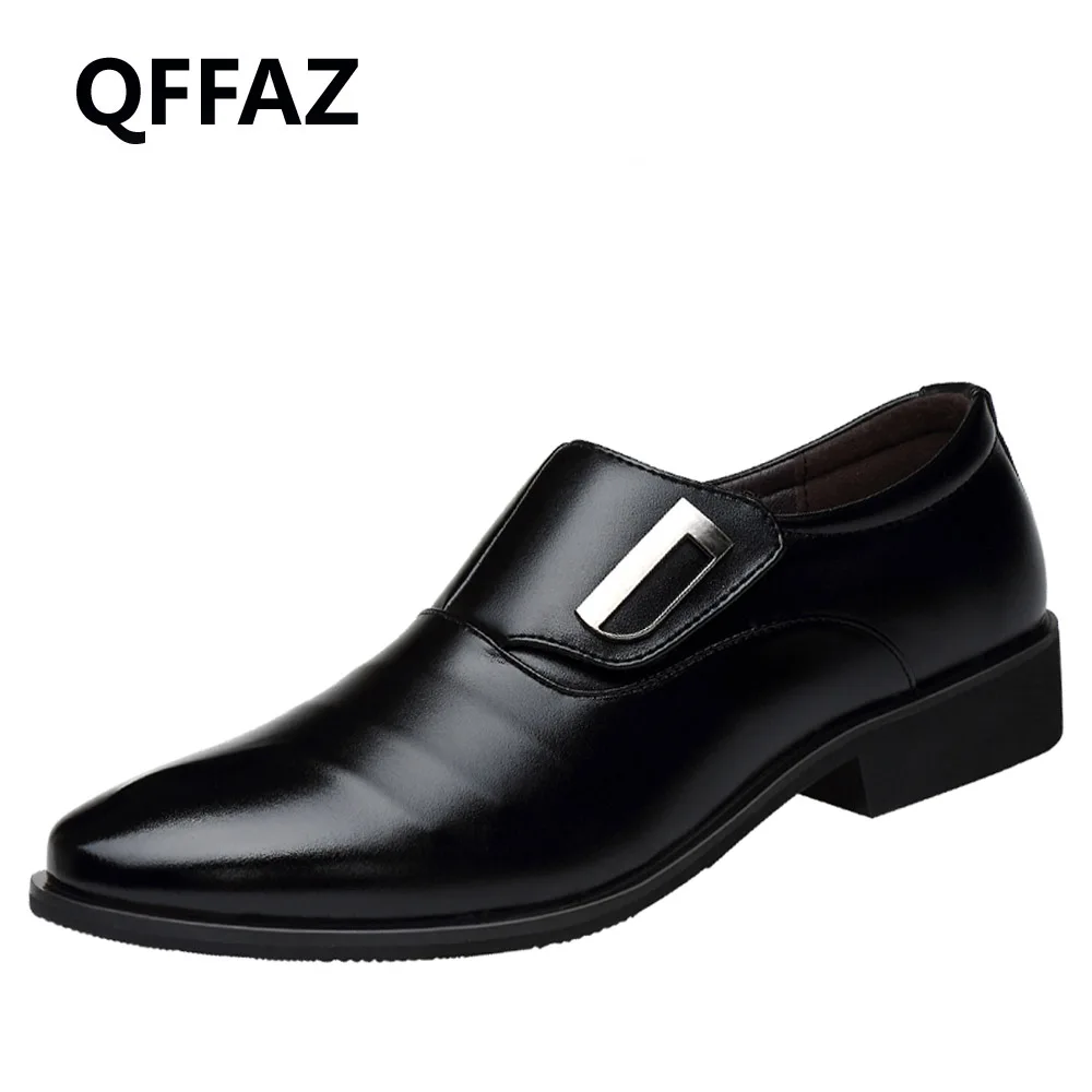 QFFAZ 2018 новые модные мужские свадебные туфли с острым носком оксфорды
