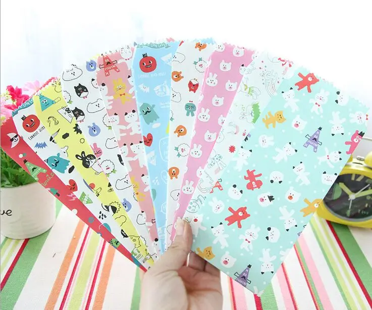 5 штук пакет Новый kawaii мультфильм Животные конверт для карты Скрапбукинг подарок