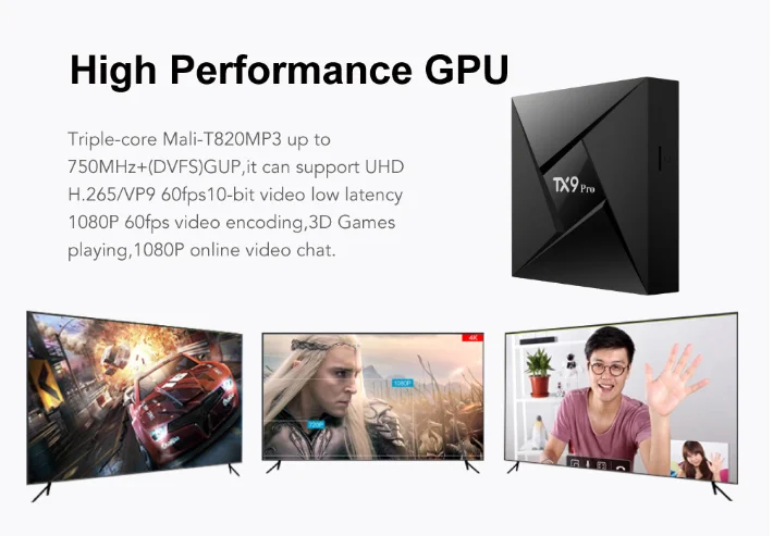 TX9 PRO Android 7,1 Tv box 3g 32 GB BT Amlogic S912 Восьмиядерный Декодер каналов кабельного телевидения Поддержка H.265 2,4 г/5,8 Г Гц 4 K с Wi-Fi Media Player