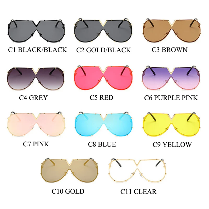 

Men's Sunglasses Fashion Oversized Sunglasses Men Brand Designer Goggle Sun Glasses Female Style Oculos De Sol UV400 O2