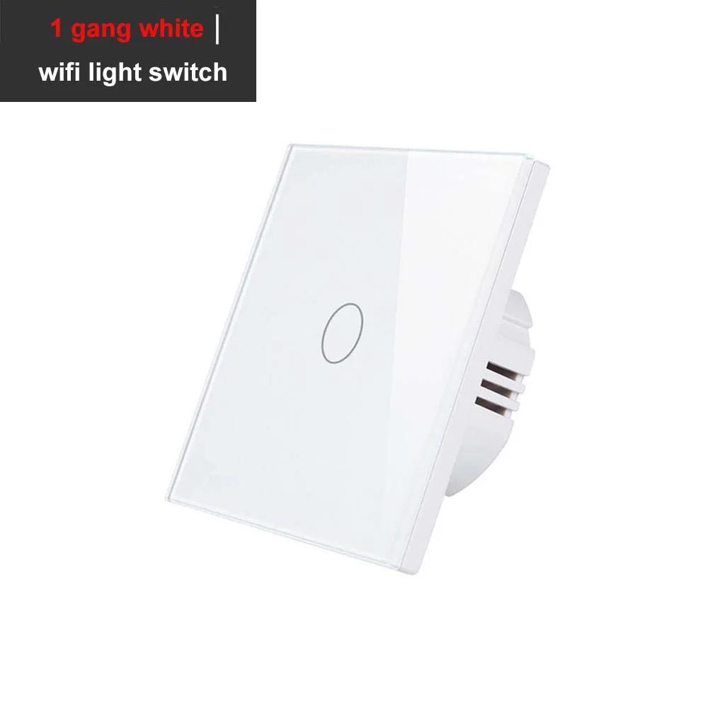 EU Wifi 1 Gang White AVATTO Wifi сенсорный выключатель Умный светильник переключатель Панель 1/2/3 wifi светильник Переключатель ЕС Стандартный работать с Alexa Google Home - Комплект: EU Wifi 1 Gang White