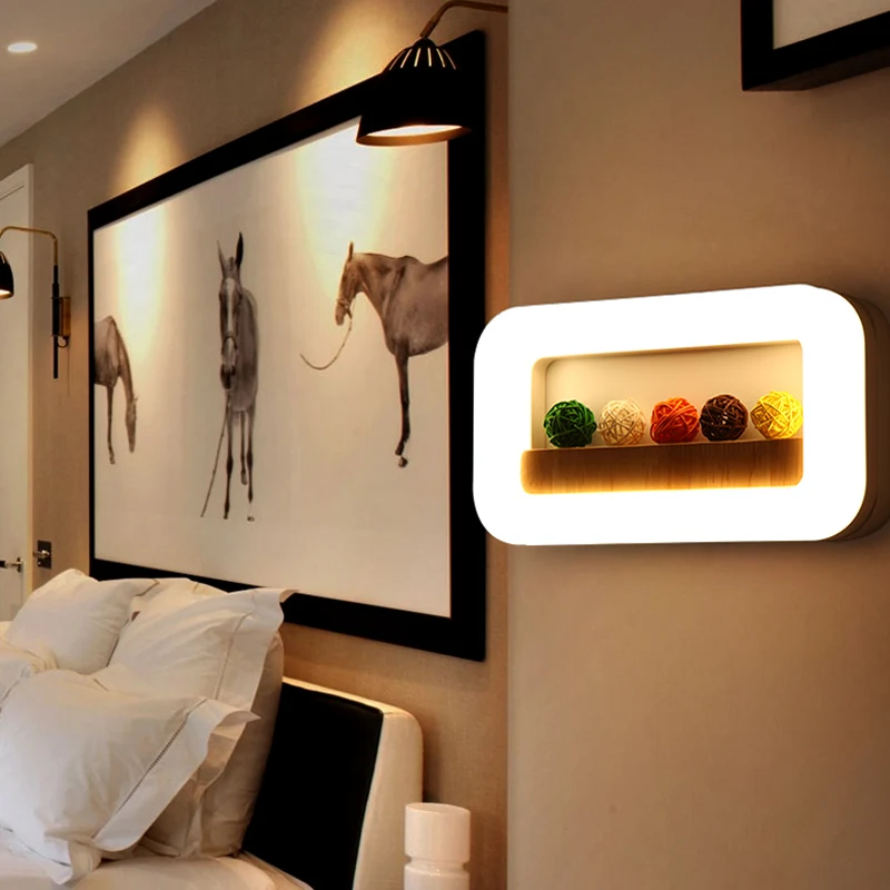 Современный светодиодный настенный светильник с подставкой для растений