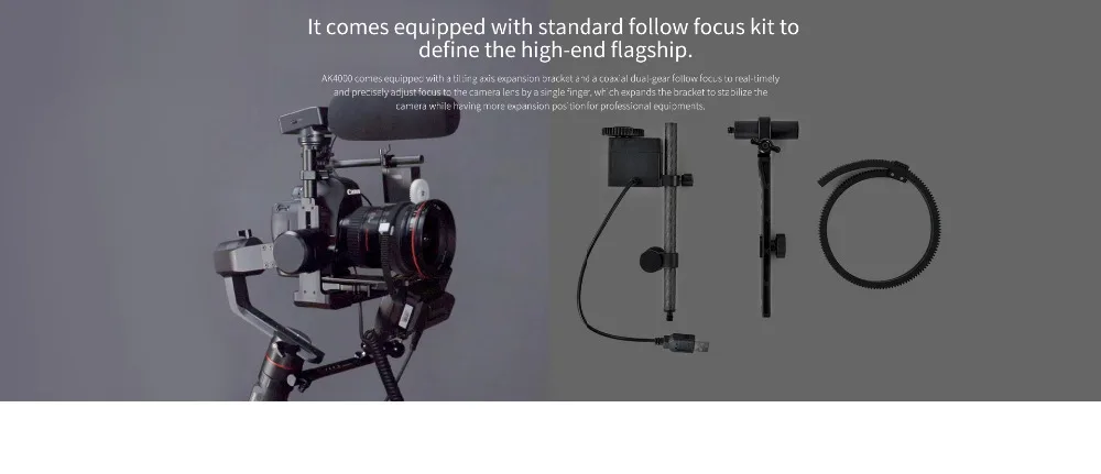 FeiyuTech AK4000 3-осевой Камера DSLR ручной карданный стабилизатор 4 кг грузоподъемность с лампой накаливания для непрерывного изменения фокусировки Управление для Canon Panasonic SONY