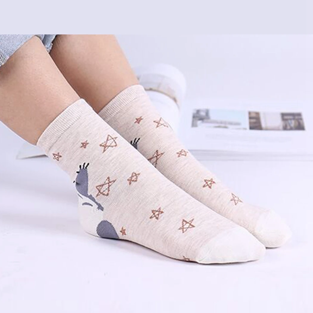 Kawaii Для женщин носки Harajuku из хлопка Одежда для новорожденных с изображением животных; носки до лодыжки Повседневное для девочек Теплые мягкие смешные носки унисекс, рождественский подарок