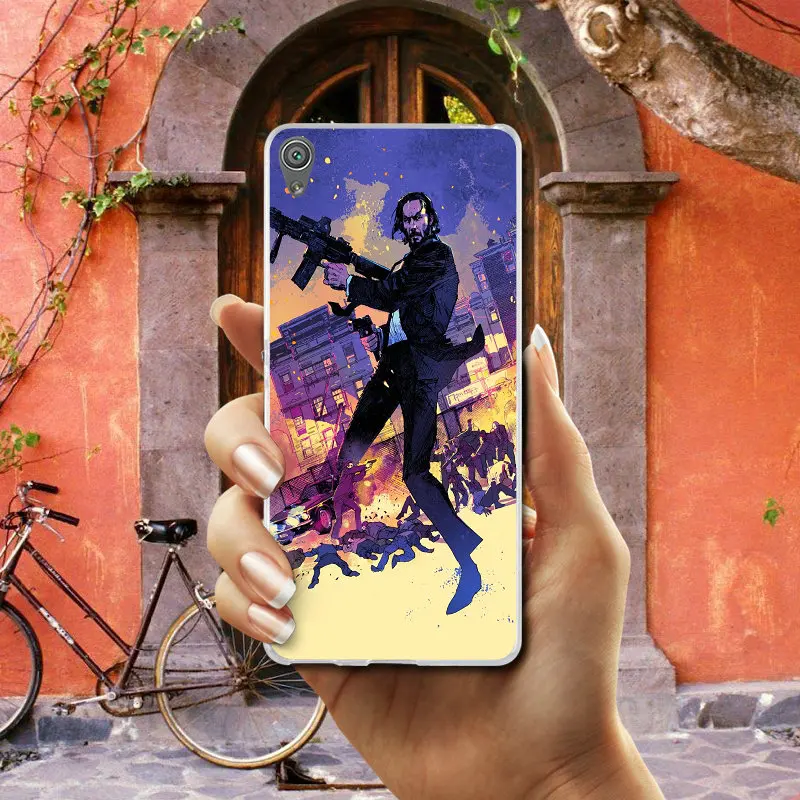 Soft TPU Transparent Mobile Phone Cases for Sony Xperia XA XZ Z Z1 Z2 Z3 Z4 Z5 Compact E3 E5 T3 M2 M4 M5 Shell John Wick Chapter | Мобильные