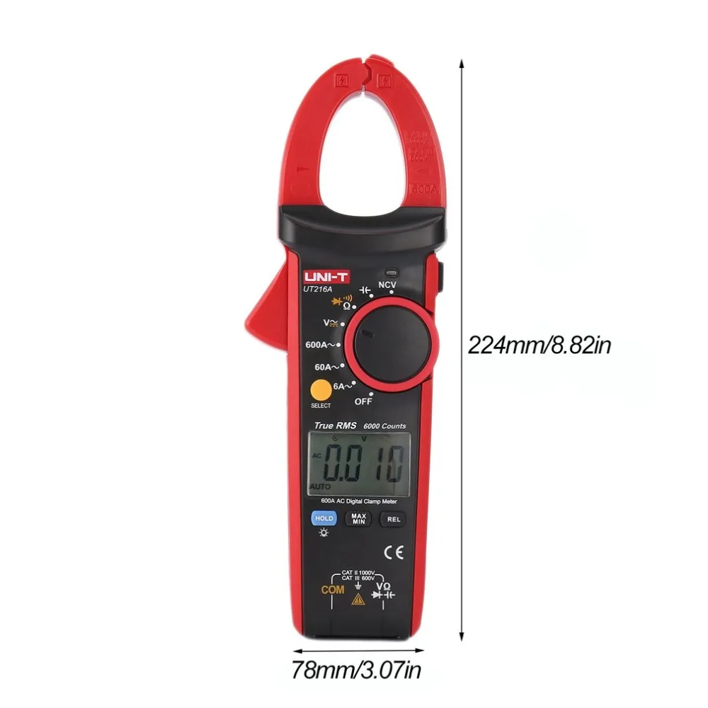 UT216A Digital Clamp Multimeter Meters DC/AC Volt Amp Ohm Diode Ammeter Current Voltage Resistance NCV Tester Probe | Инструменты