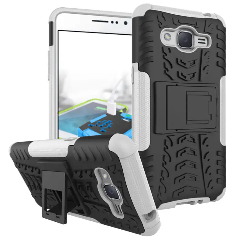 Thouport для samsung Galaxy Grand Prime+ G532 чехол s TPU+ PC Гибридный чехол противоударный чехол для samsung Galaxy J2 Prime SM-G532F - Цвет: Белый