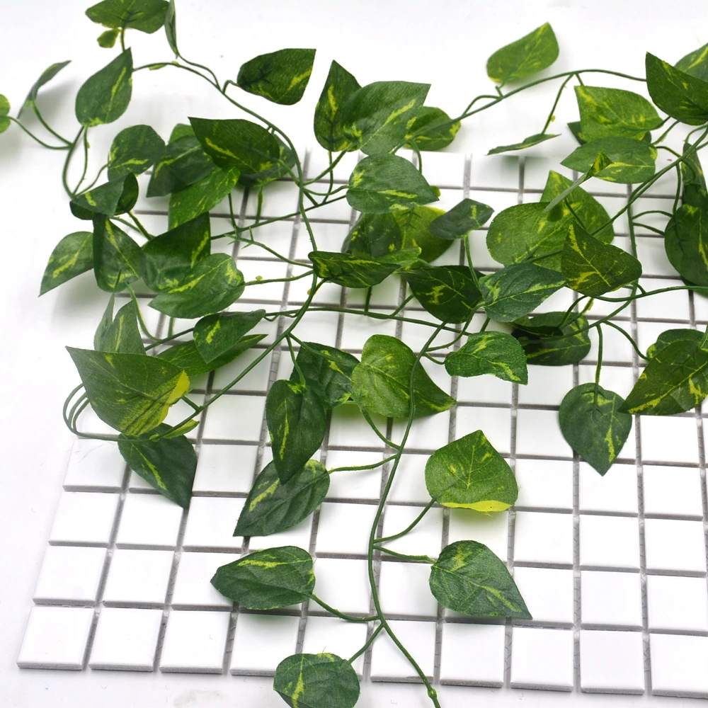 1 шт. зеленый человек Шелковый плющ садовый пластмассовый цветок лоза листья