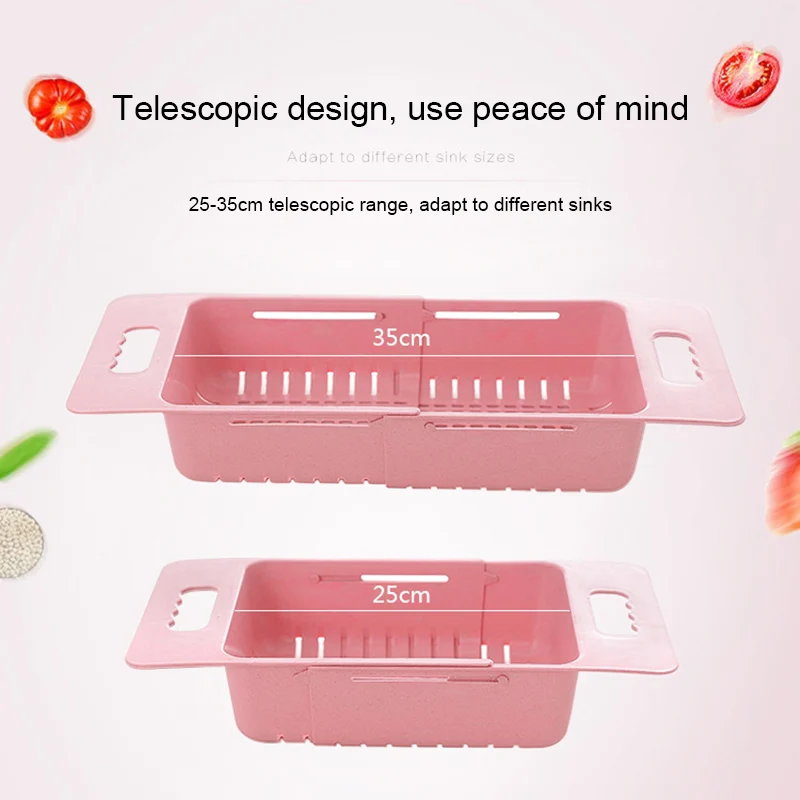 1 Pcs Collapsible Over The Sink Colander Dish Fruit Vegetable Strainer Drainer Basket for Kitchen LE66 | Дом и сад