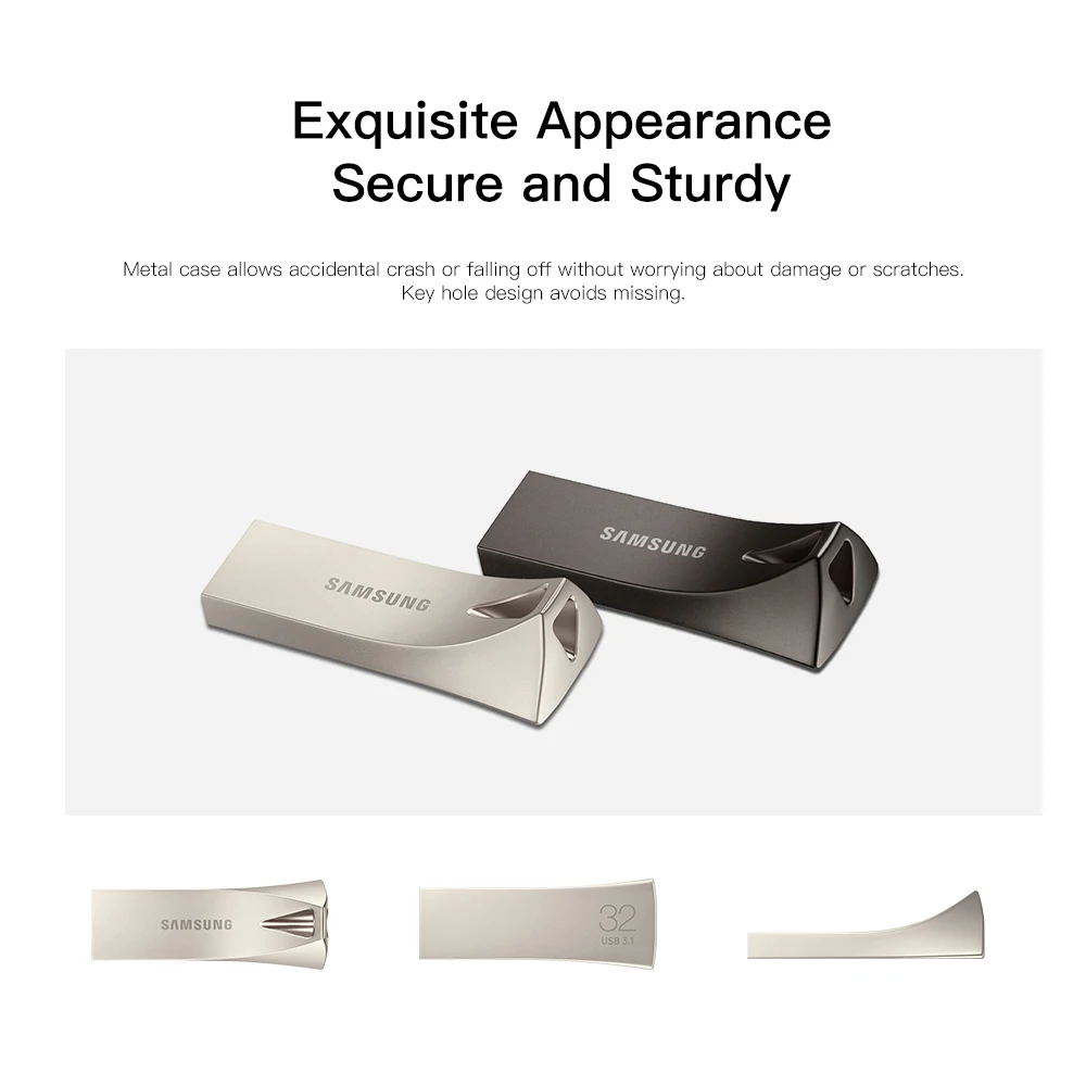 SAMSUNG USB флэш-накопитель 32G 64G 128G 256G USB 3,1 Металлический Мини-накопитель Флешка карта памяти устройство для хранения U диск для ПК