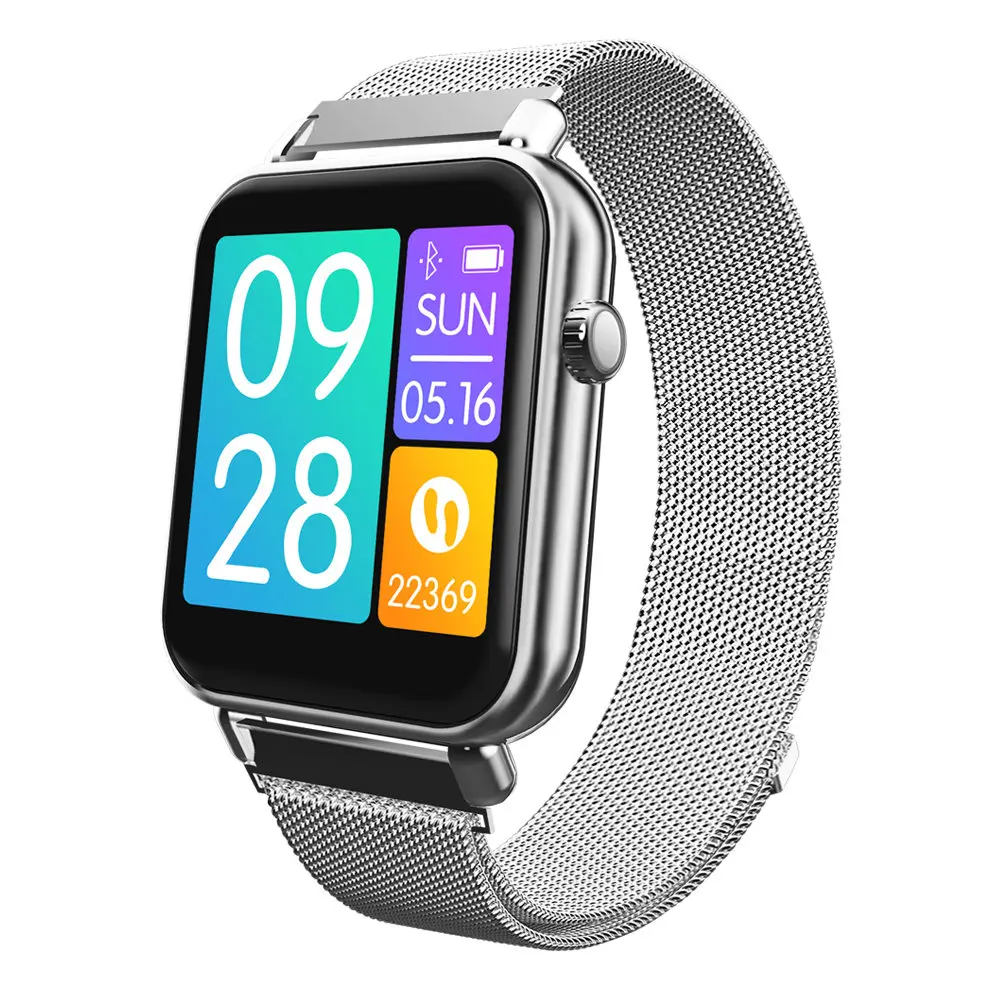 GONOKER Bluetooth Smartwatch IP67 водонепроницаемый смарт-браслет сердечный ритм кровяное давление кислород фитнес-трекер браслет для мужчин и женщин - Цвет: steel silver