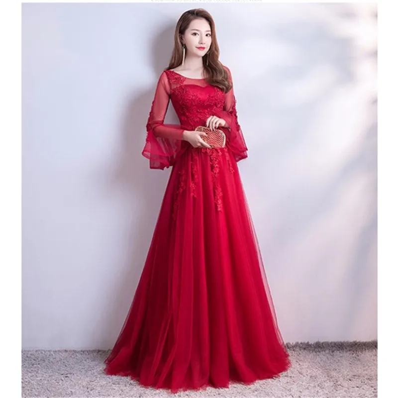 Длинное вечернее платье с круглым вырезом расшитое блестками | Свадьбы и