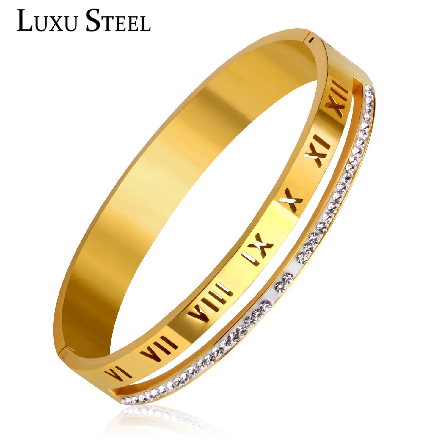 LUXUSTEEL детский браслет на запястье золотой цвет манжеты браслеты из нержавеющей