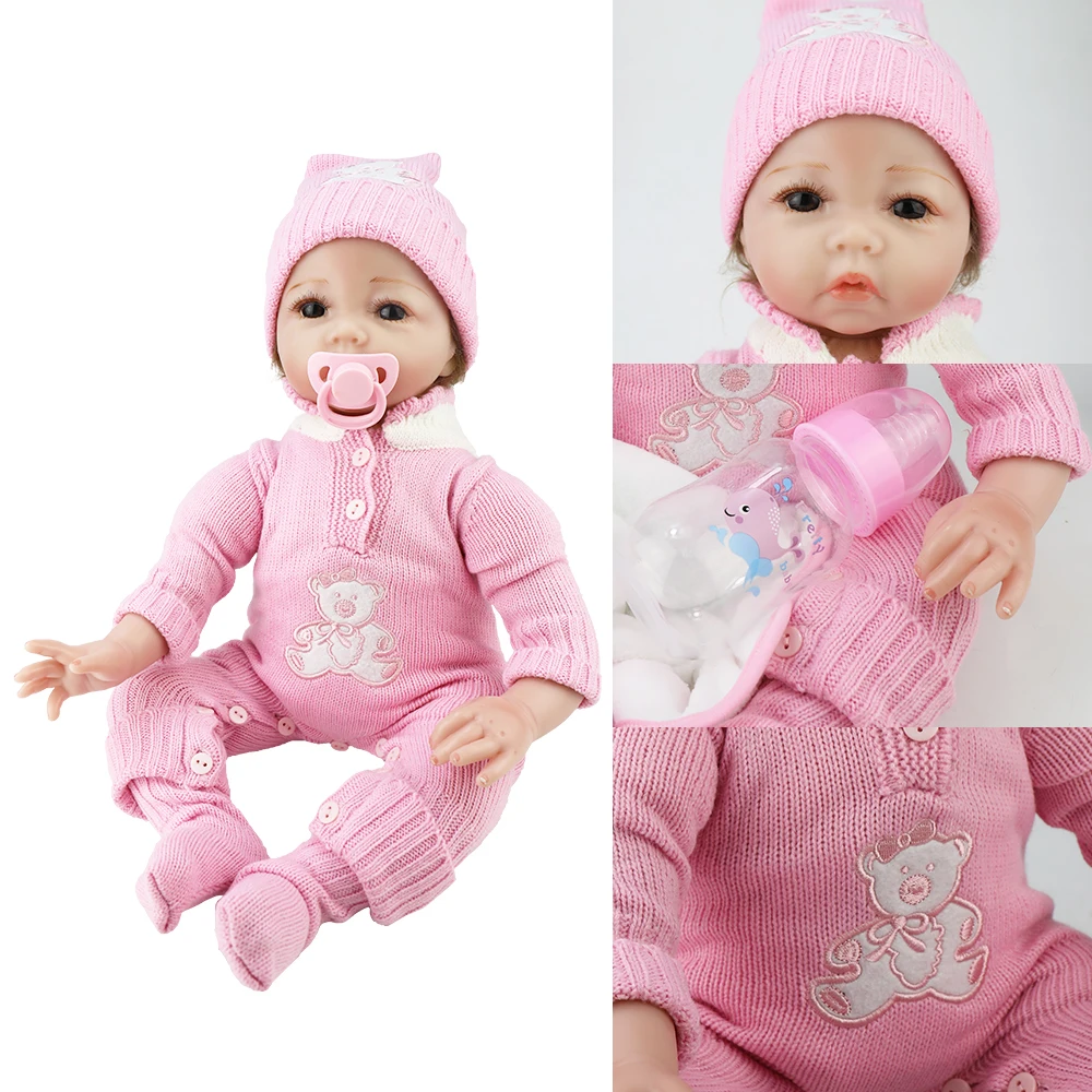Кукла реборн 55 см мягкие силиконовые куклы для девочек bebek reborn munecas ребенок