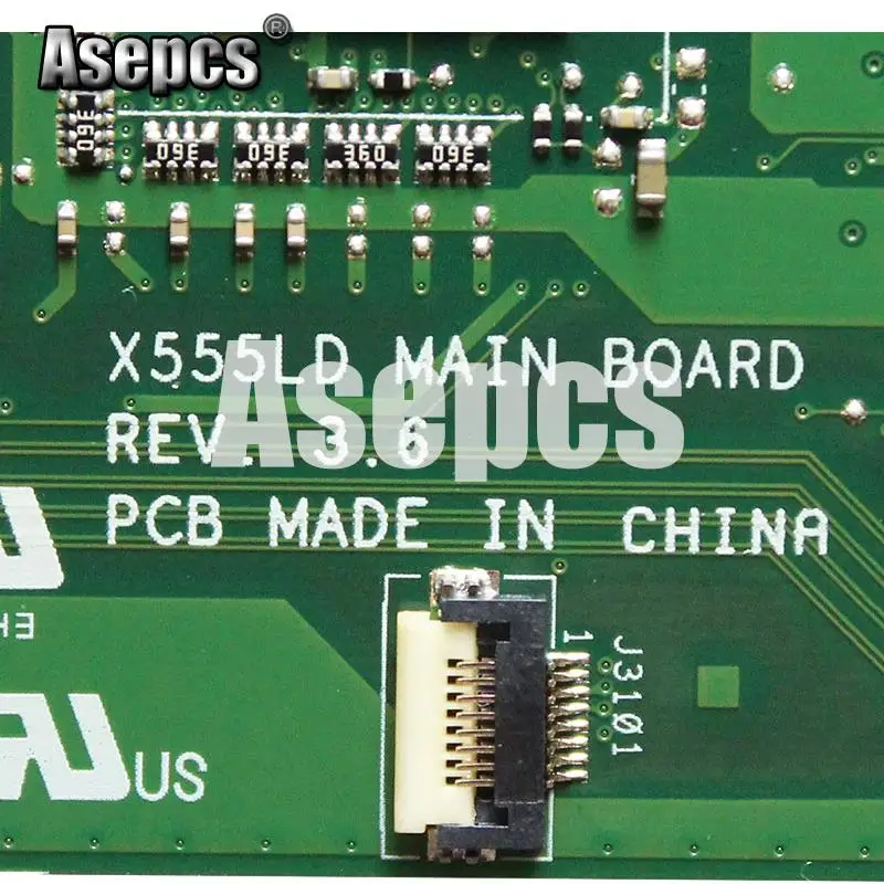 Asepcs X555LD материнская плата для ноутбука Asus X555LP X555LA X555L X555 тестовая Бортовая 4G RAM I7