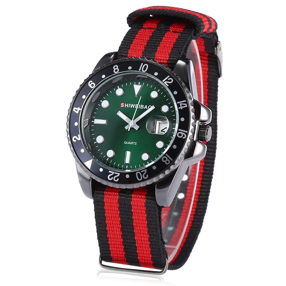 Модные кварцевые часы мужские наручные Классические с тканевым браслетом