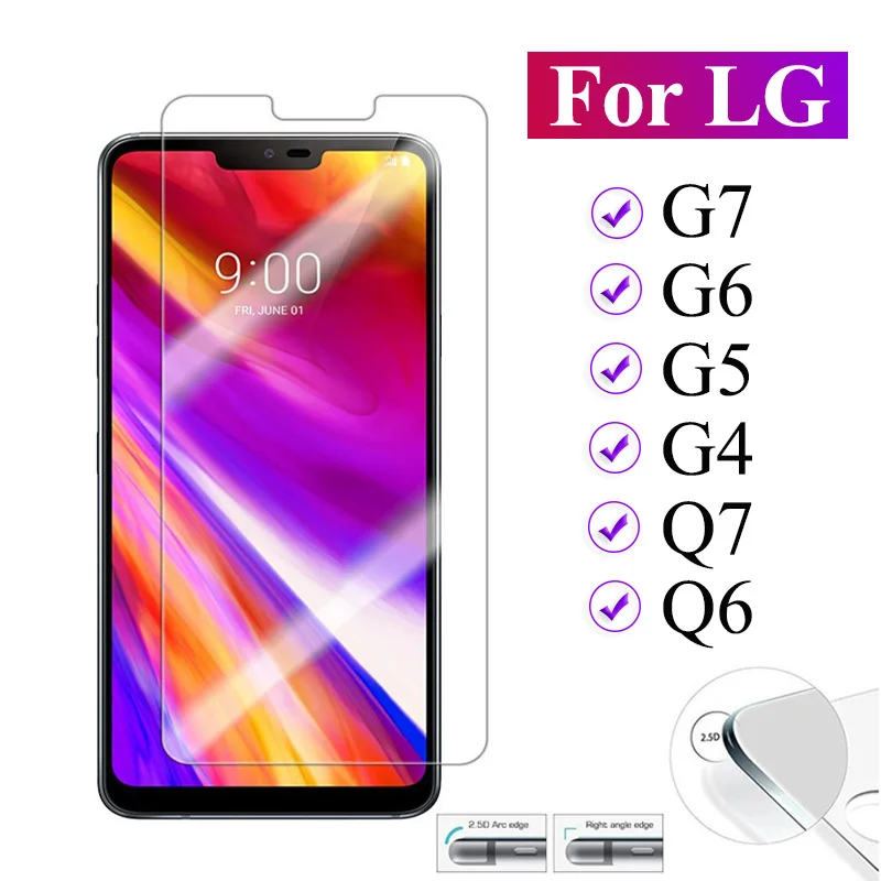 Закаленное стекло для LG g6 q6, защитное стекло q7 g7 g5 g4, защитная пленка для экрана g q 6 5 4 7 6g 9H 2.5D gl tremp verre