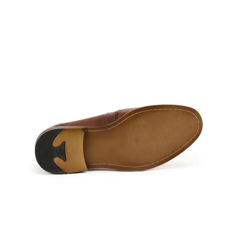 Brown Leather Casual Shoes Designer Men High Quality Genuine Oxford For Slip-On MAN SHOE CASUAL LOAFER | Обувь