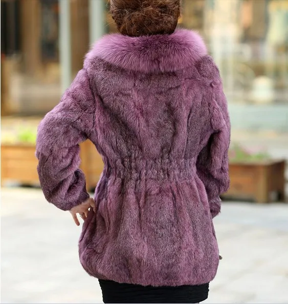 (TopFurMall) женская модель с воротником из лисьего меха зимняя шуба натурального