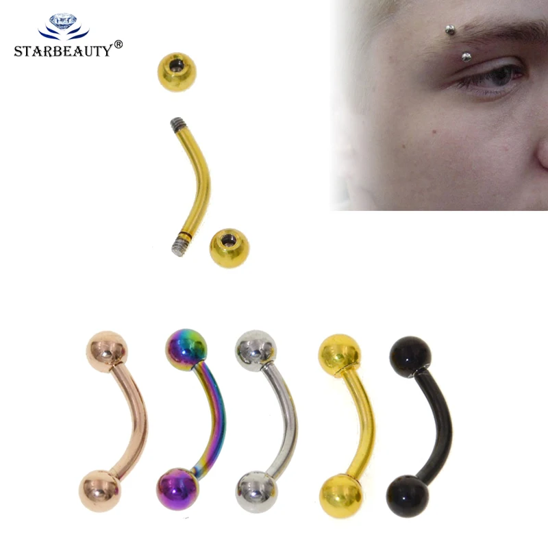 1 шт. высококачественное кольцо для пирсинга бровей из нержавеющей стали 316L 16g 3 мм
