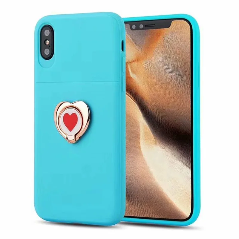 Милое сердце Магнитный держатель кольцо чехол для телефона iPhone XR XS Max 7 X S9 RD07 360