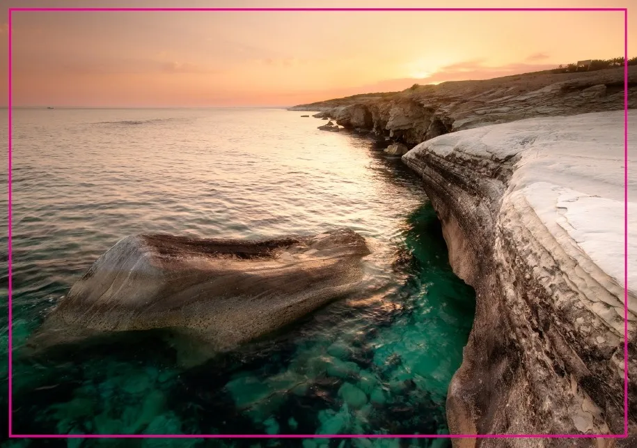 Наклейки для домашнего декора пейзаж в заливе Кипр магнит на холодильник 5512