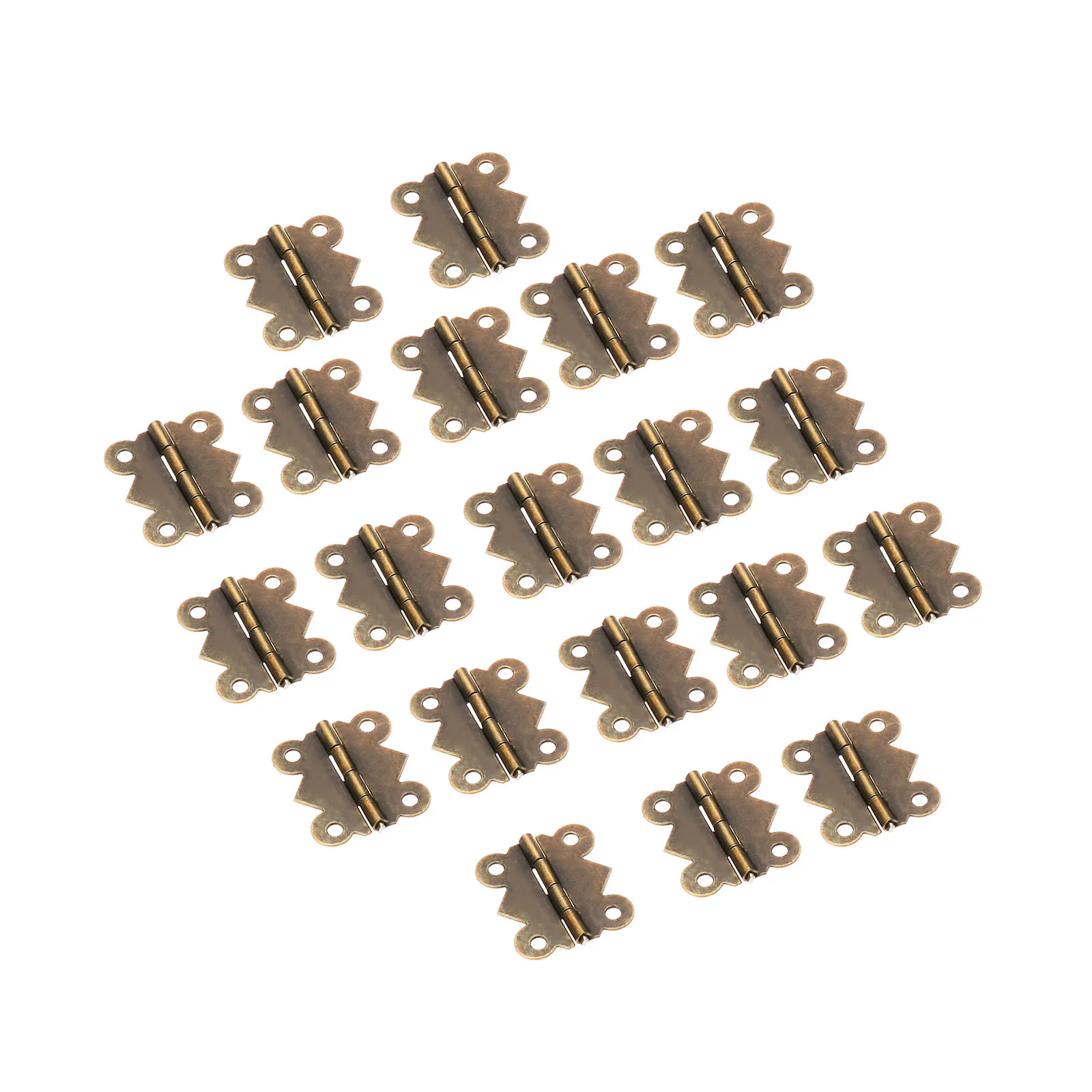 20Pcs 25x20mm Mini Butterfly Door Hinge Antique Bronze Cabinet Jewellery Box Decorative Hinges Furniture Hardware with Screws |