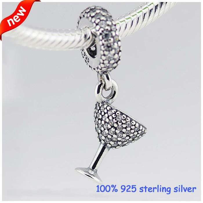 

Подходит для браслетов, коктейльных стеклянных серебряных подвесок с цирконием, Летний стиль, женское ювелирное изделие «сделай сам», оптовая продажа 09218