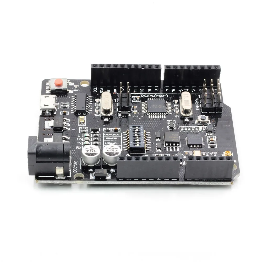UNO + WiFi R3 ATmega328P ESP8266 (32 Мб памяти) USB-TTL CH340G. Совместимость с Arduino Uno NodeMCU WeMos |