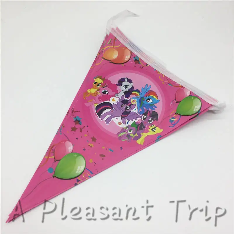 Вечерние принадлежности 61 шт./лот my little pony тема счастливые предметы для украшения дня рождения баннер бумажный стаканчик поставка
