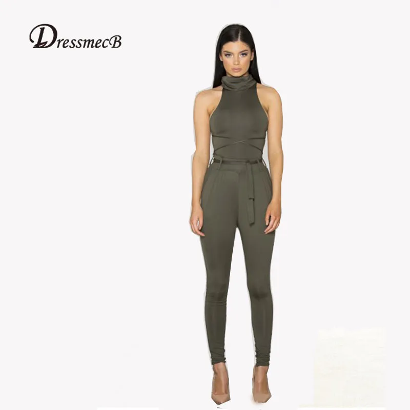 Хорошее качество 2016 женщин комбинезон летний Стиль Длинные рукава стенд