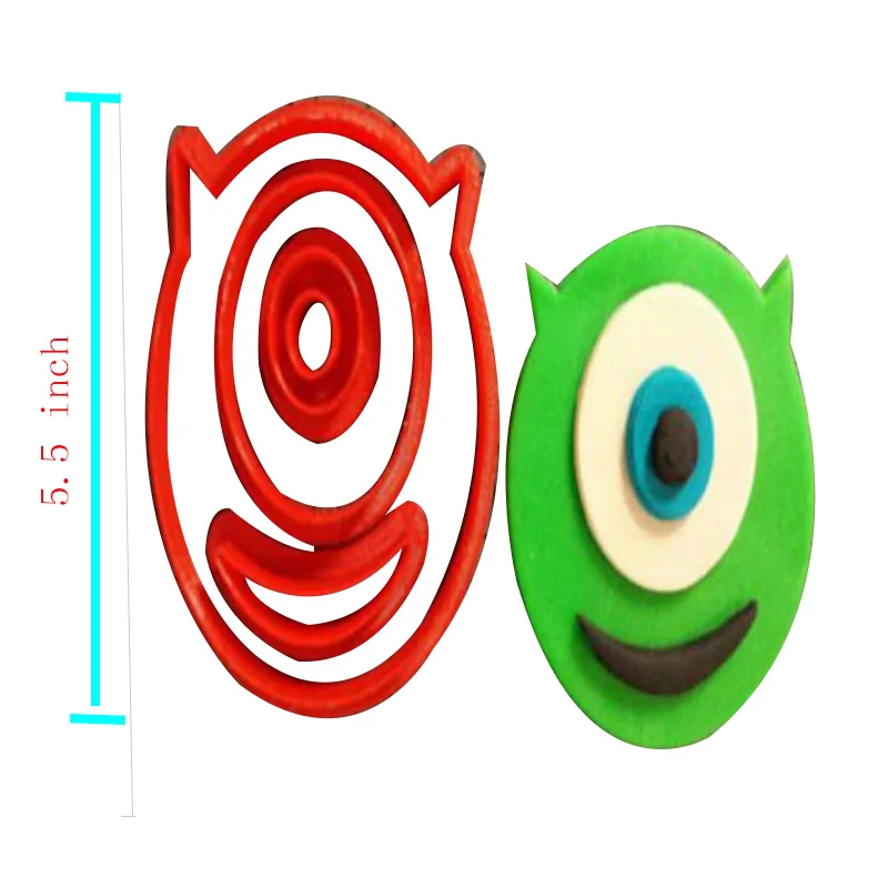 Monster Cookie Cutter Fondant Cupcake Top Made 3D Printed Set Cake Decorating Tools cortador de fondant | Дом и сад