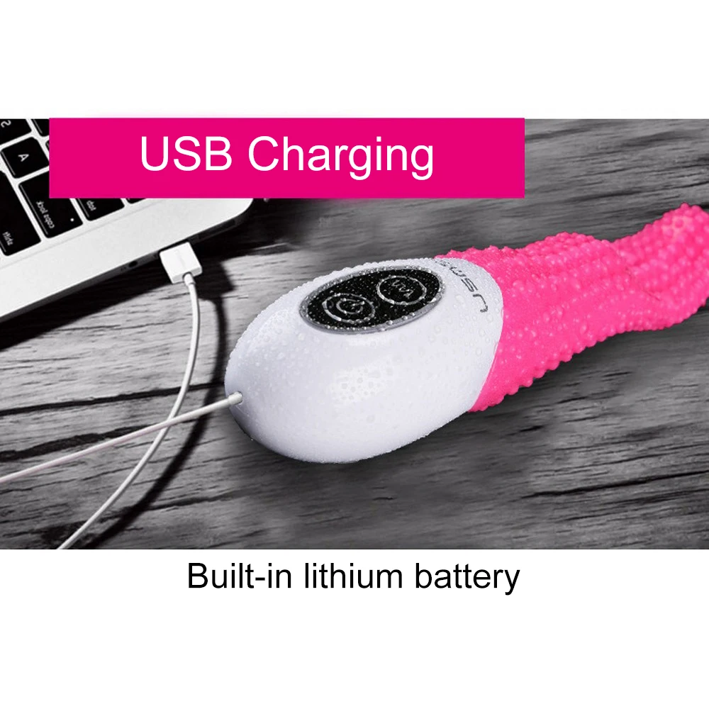 10 скоростей язык вибратор USB зарядка мощный оральный вагинальный клитор