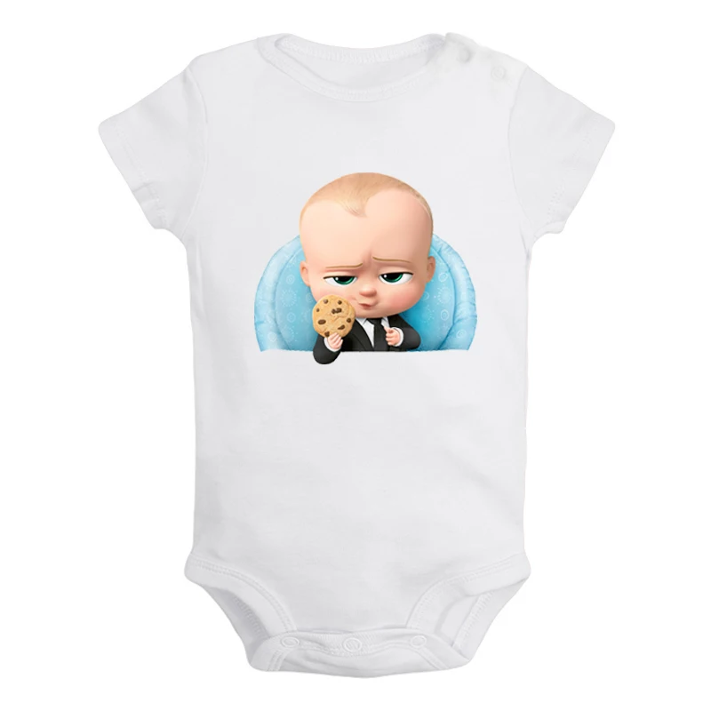 ieBodysuits2218W Одежда для новорожденных мальчиков и девочек с надписью «Born Leader The Boss»; комбинезон с короткими рукавами; хлопковый комбинезон - Цвет: ieBodysuits2218W