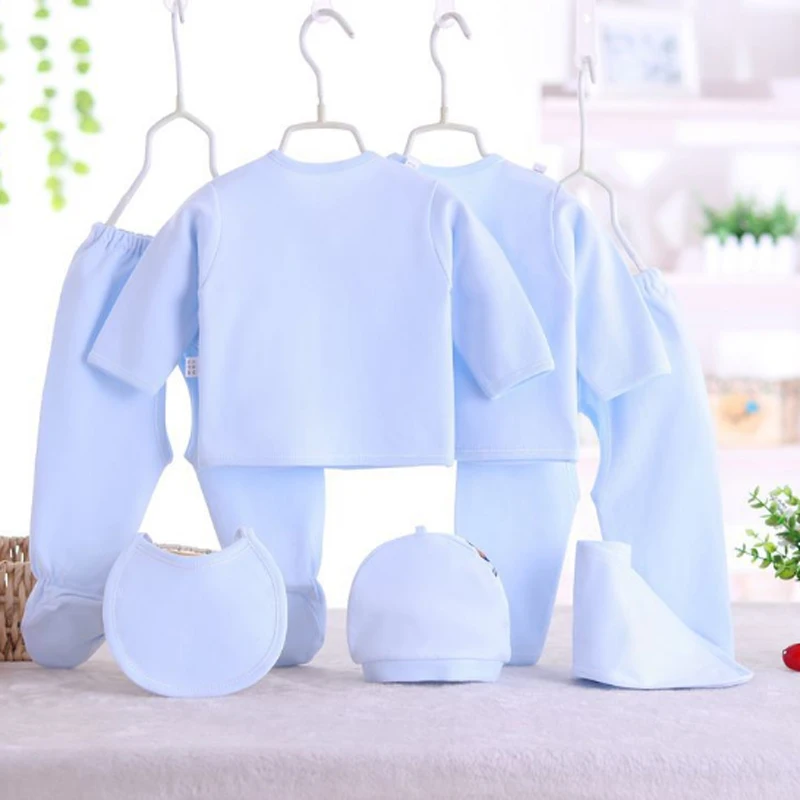 Newborn Baby Clothing Sets 0-3M Spring Girls Boys Clothes Gift Infant Cotton Cartoon Underwear Toddler Outfits7pcs/set | Детская одежда