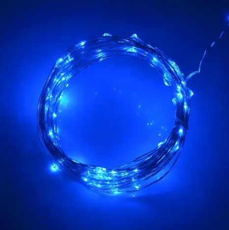 Blue USB строки света светодиодный Медь серебряной проволоки гирляндой для отдыха на открытом воздухе Водонепроницаемый украшения для рождественской вечеринки свадебные светодиодный гирлянда - Испускаемый цвет: Blue